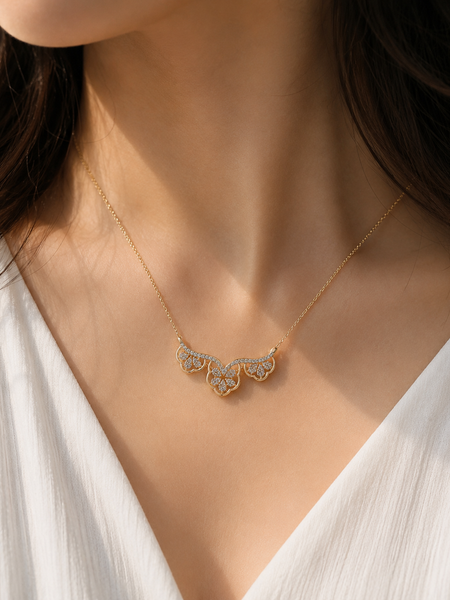 Sparkling Floral Charm Jewelry for Party & Festive Wear