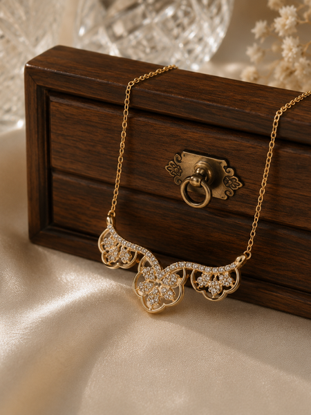 Sparkling Floral Charm Jewelry for Party & Festive Wear
