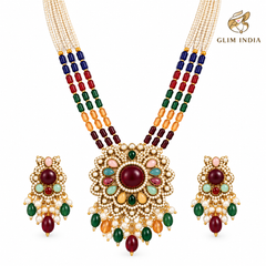 Royal Mosaic Pearl Necklace Set