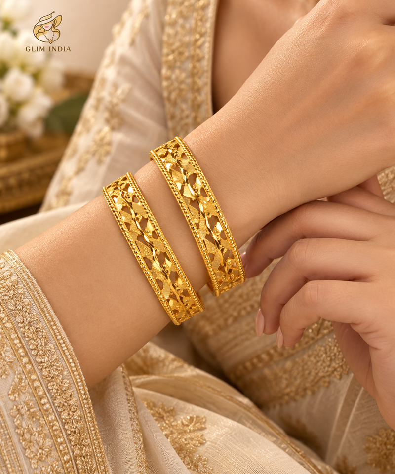 Sunehri Lattice Heritage Bangles
