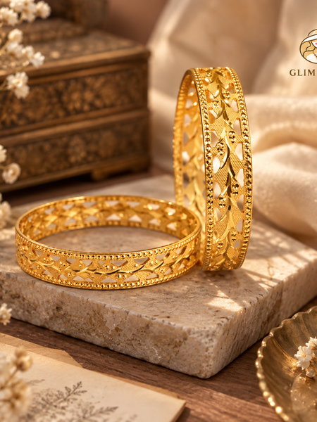 Sunehri Lattice Heritage Bangles