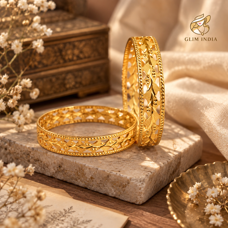 Sunehri Lattice Heritage Bangles