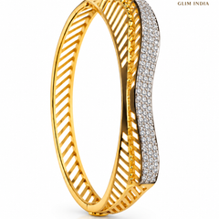 Sunehri Crystal Curve Bangle