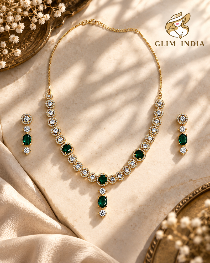 Emerald Starlight Necklace Set
