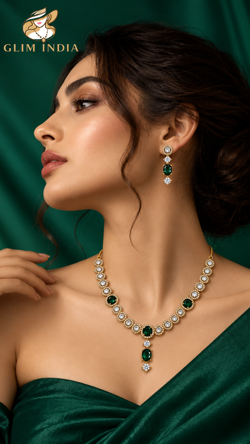 Emerald Starlight Necklace Set