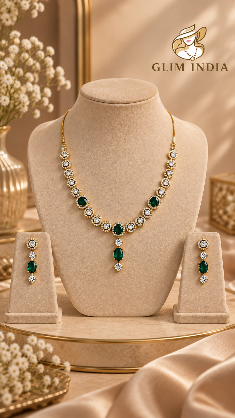 Emerald Starlight Necklace Set