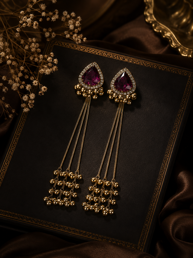 Kashmiri Noor Tassel Earrings | Earrings for Women