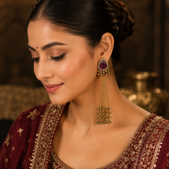 Kashmiri Noor Tassel Earrings | Earrings for Women