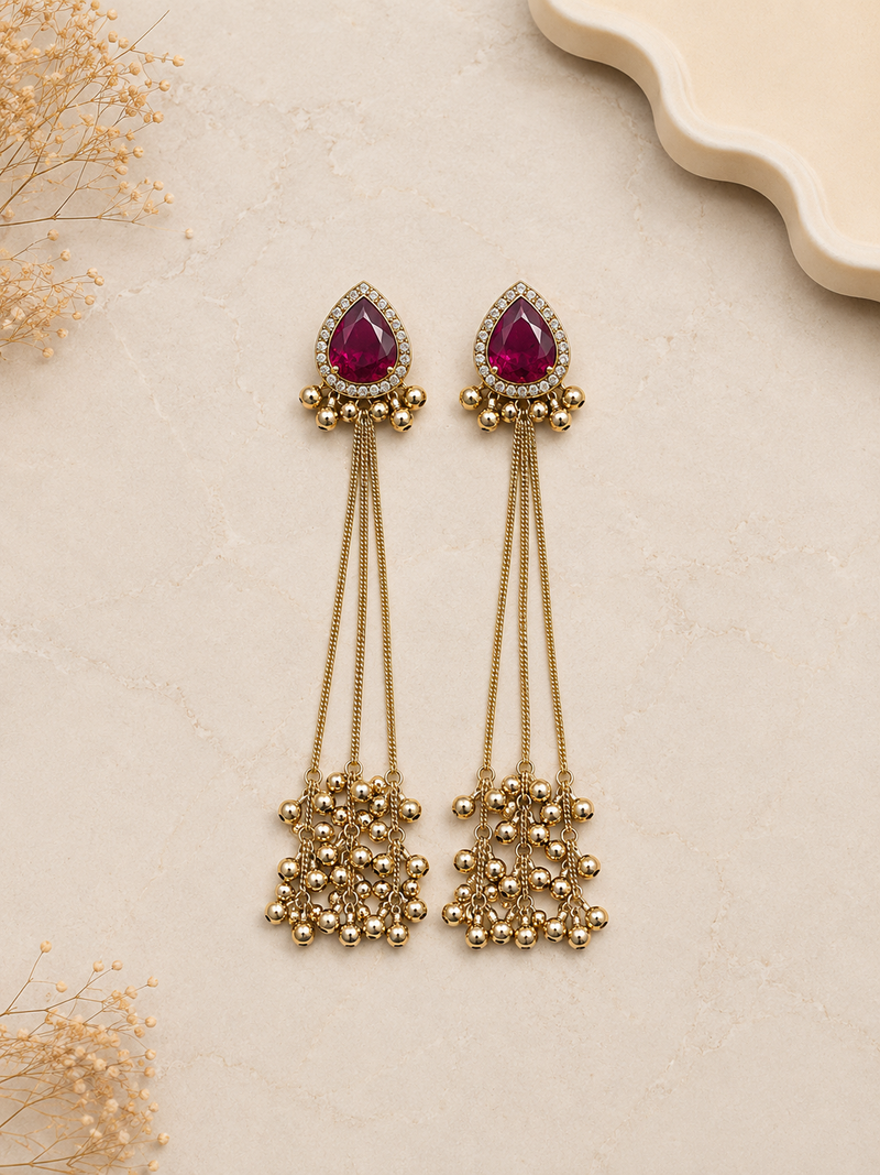 Kashmiri Noor Tassel Earrings | Earrings for Women