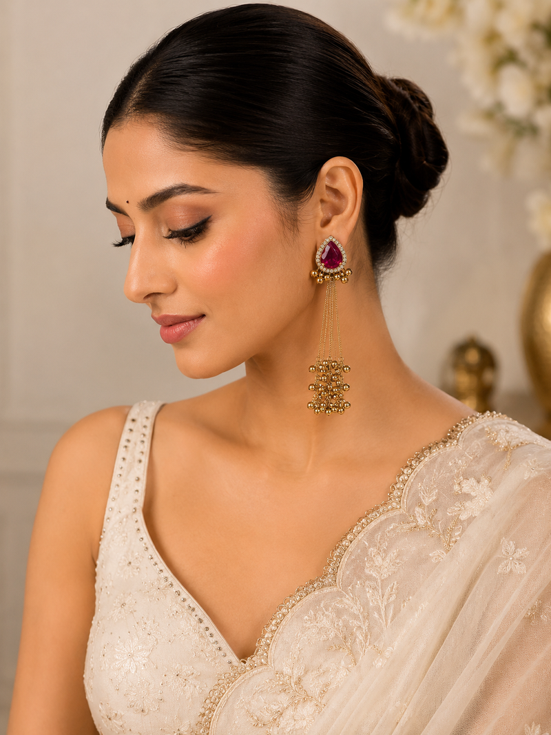 Kashmiri Noor Tassel Earrings | Earrings for Women