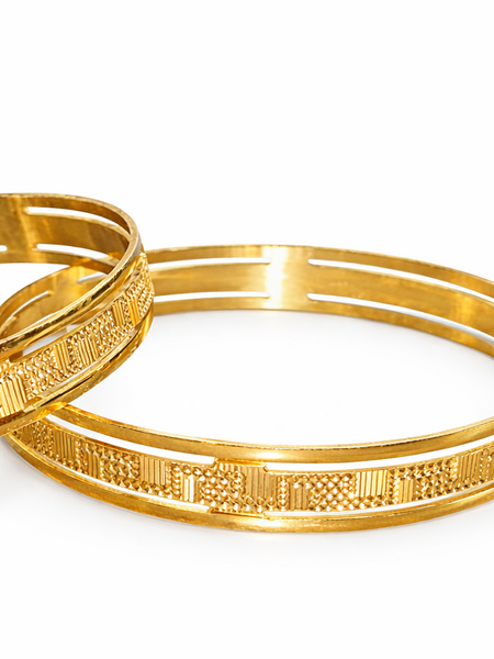 Textured Classic Bangles with Minimalist Pattern Design