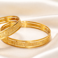 Textured Classic Bangles with Minimalist Pattern Design