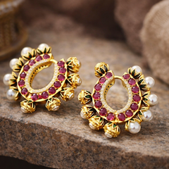 Traditional Ruby Tone & Pearl Accent