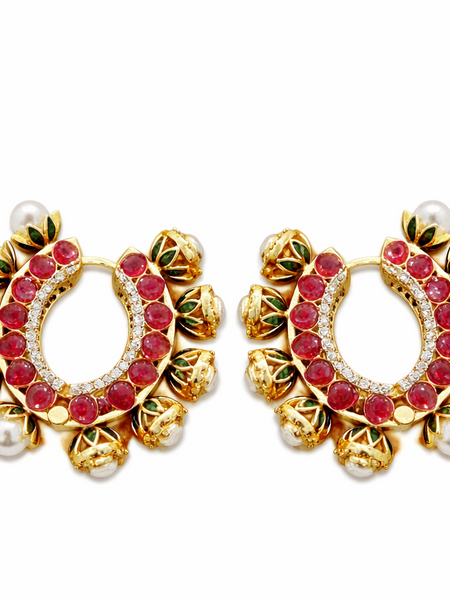 Traditional Ruby Tone & Pearl Accent