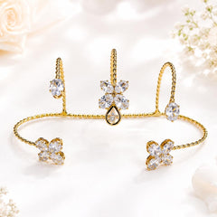 Golden Blossom Adjustable Crystal Ring | Ring for Women