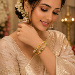 Meadow Bloom Pearl Bangles | Bracelet for Women