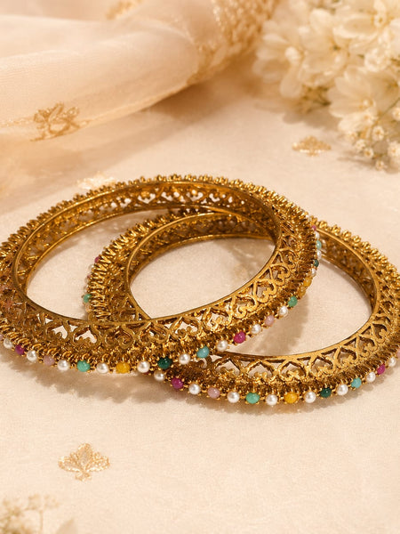 Heritage Pearl Mosaic Bangles | Bracelet for Women