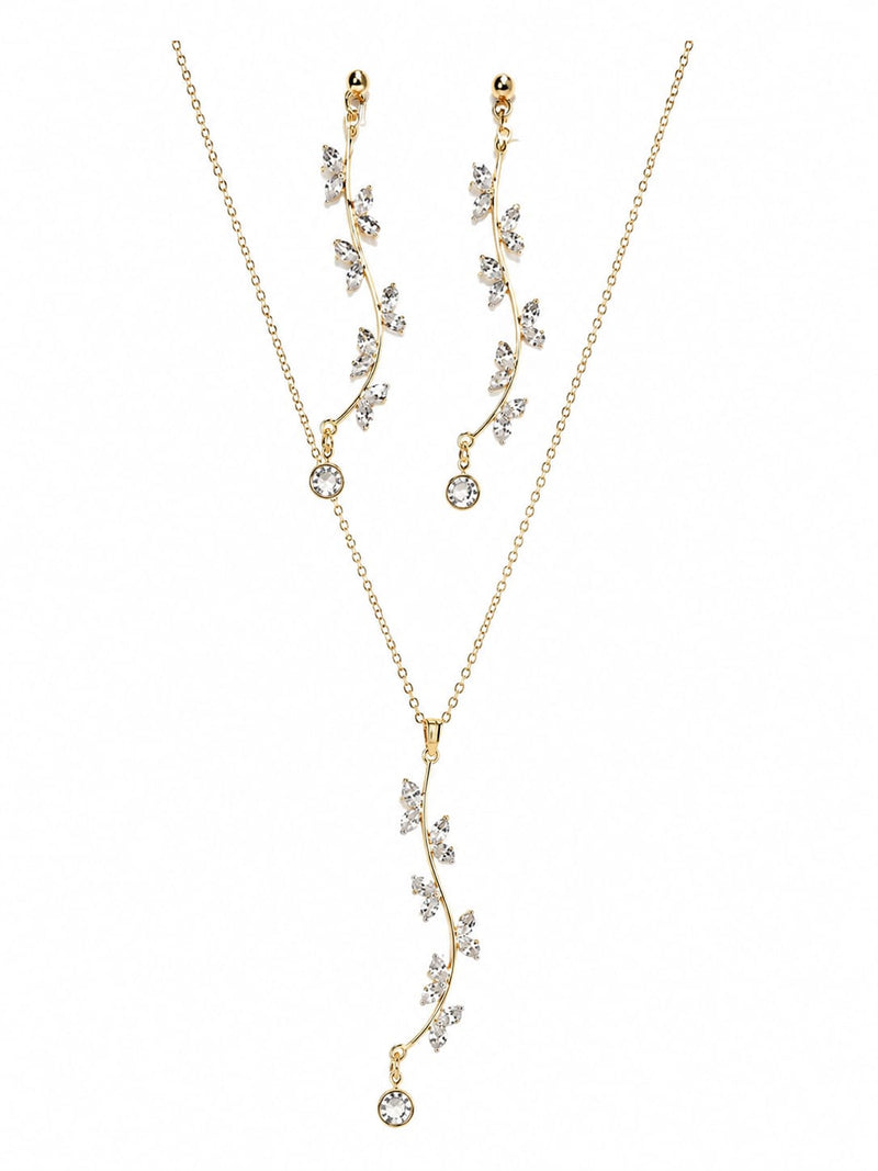 Golden Ivy Crystal Cascade Set