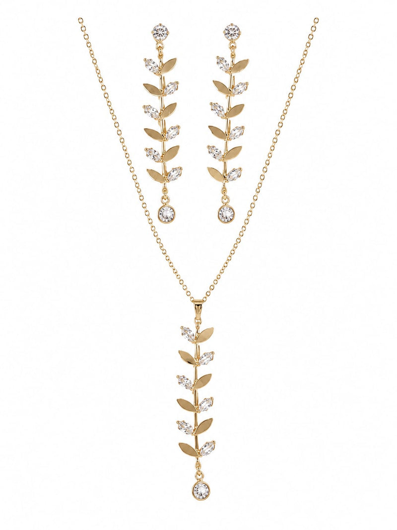 Golden Laurel Crystal Elegance Set