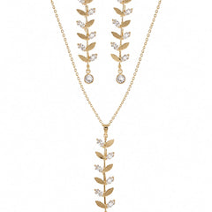 Golden Laurel Crystal Elegance Set