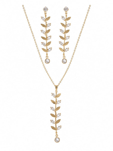 Golden Laurel Crystal Elegance Set