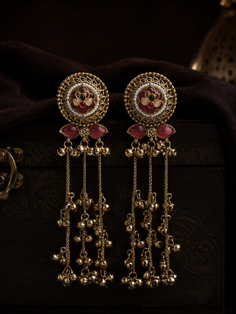 Zooni Heritage Tassel Earrings | Earrings for Women