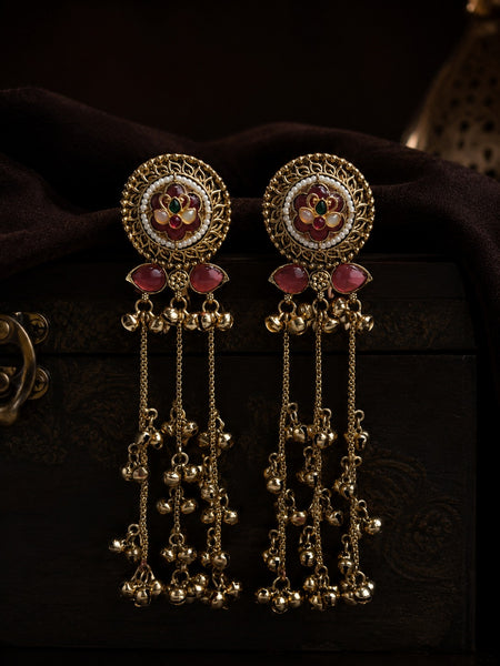 Zooni Heritage Tassel Earrings | Earrings for Women