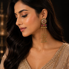 Zooni Heritage Tassel Earrings | Earrings for Women