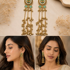 Zooni Heritage Tassel Earrings | Earrings for Women