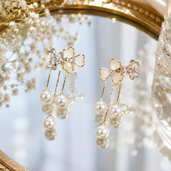 Pearl Blossom Drop Earrings | Earrings for Women