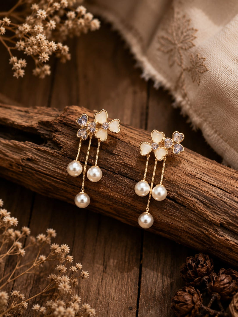 Pearl Blossom Drop Earrings | Earrings for Women