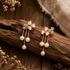 Pearl Blossom Drop Earrings | Earrings for Women