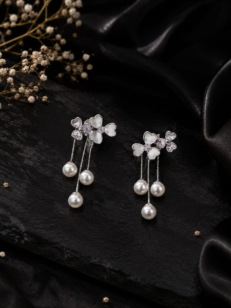 Pearl Blossom Drop Earrings | Earrings for Women