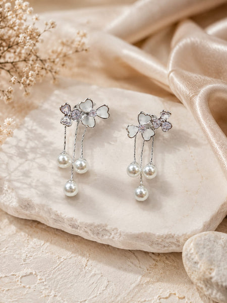 Pearl Blossom Drop Earrings | Earrings for Women