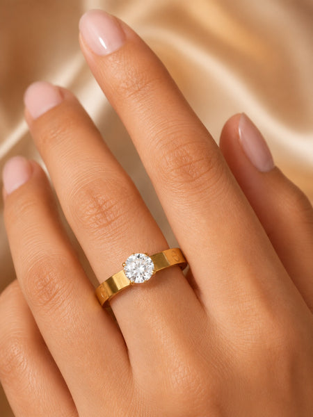 Gold Plated Couple Ring Set for Women & Men
