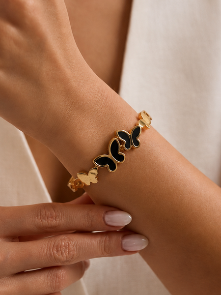 Midnight Butterfly Gold Bracelet | Bracelet for Women