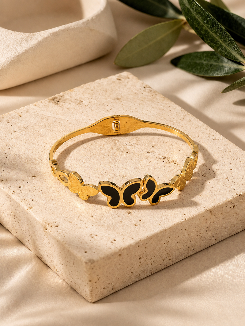 Midnight Butterfly Gold Bracelet | Bracelet for Women