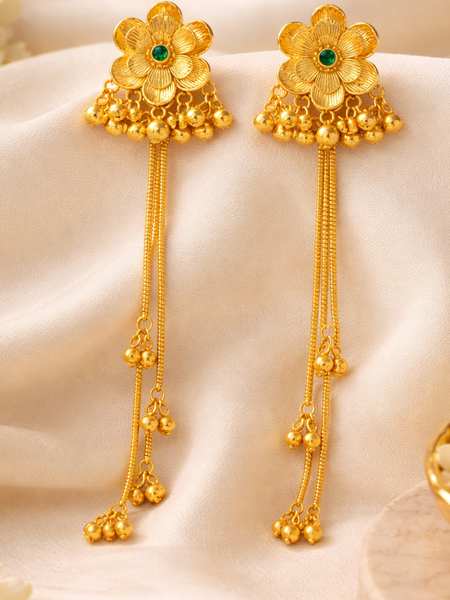Traditional Floral Jhumka Earrings