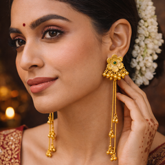 Traditional Floral Jhumka Earrings