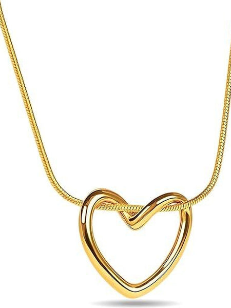 Minimalist Open Heart Pendant Necklace | Necklace for Women