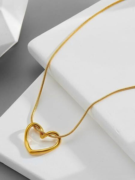 Minimalist Open Heart Pendant Necklace | Necklace for Women