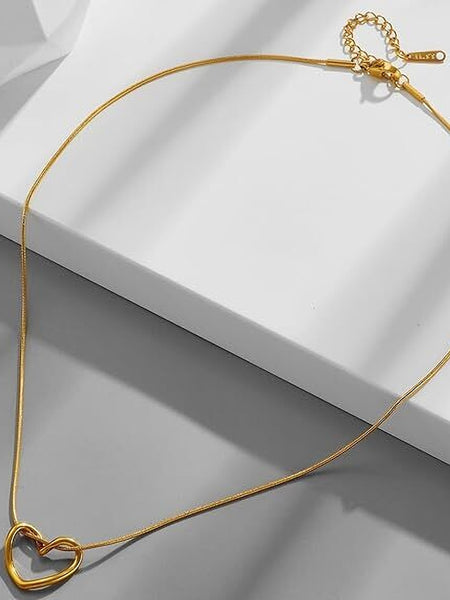 Minimalist Open Heart Pendant Necklace | Necklace for Women