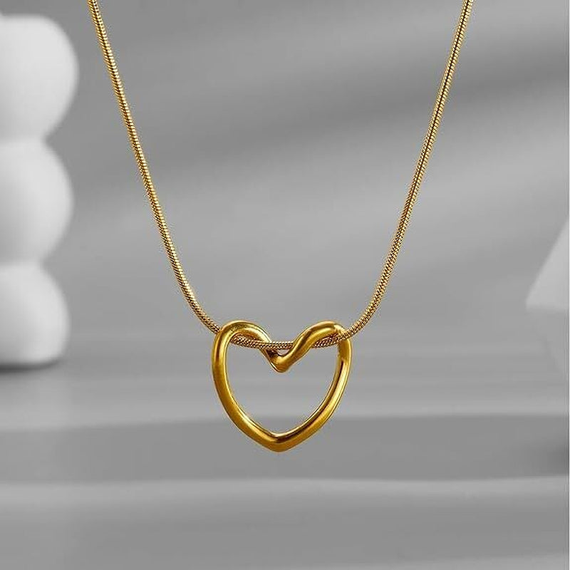 Minimalist Open Heart Pendant Necklace | Necklace for Women