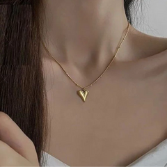 Minimalist Gold Heart Pendant Necklace | Necklace for Women