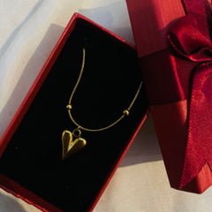 Minimalist Gold Heart Pendant Necklace | Necklace for Women