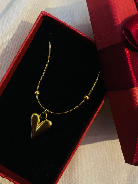 Minimalist Gold Heart Pendant Necklace | Necklace for Women