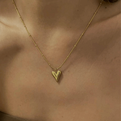 Minimalist Gold Heart Pendant Necklace | Necklace for Women