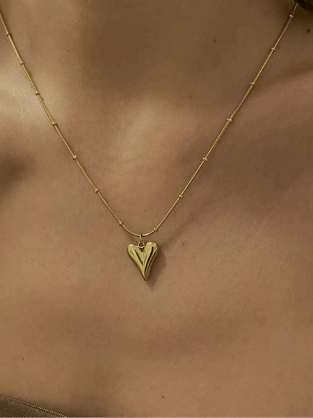 Minimalist Gold Heart Pendant Necklace | Necklace for Women