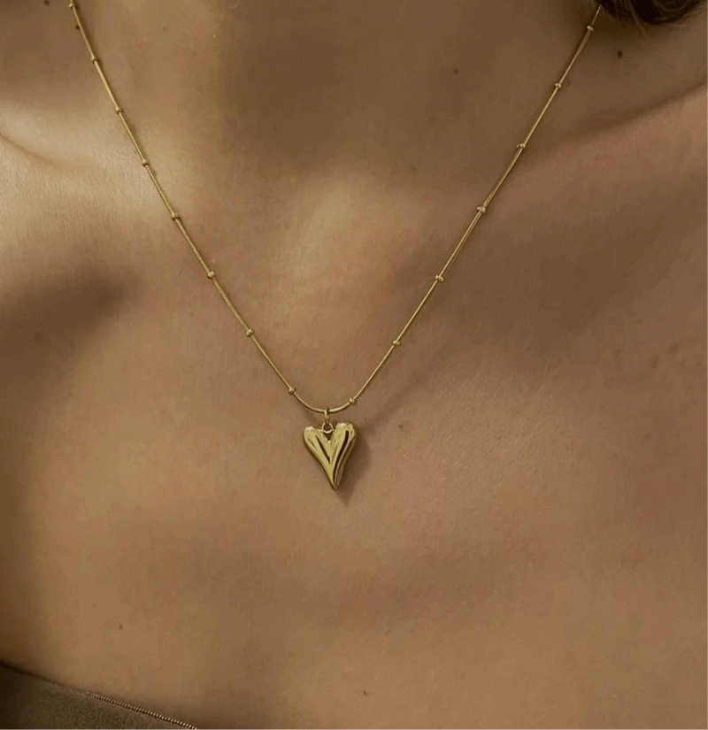 Minimalist Gold Heart Pendant Necklace | Necklace for Women