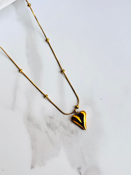 Minimalist Gold Heart Pendant Necklace | Necklace for Women